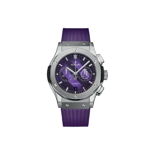 HUBLOT Автоматический Механический Movement Мужские Классические Фьюжн Часы 42 мм Фиолетовые