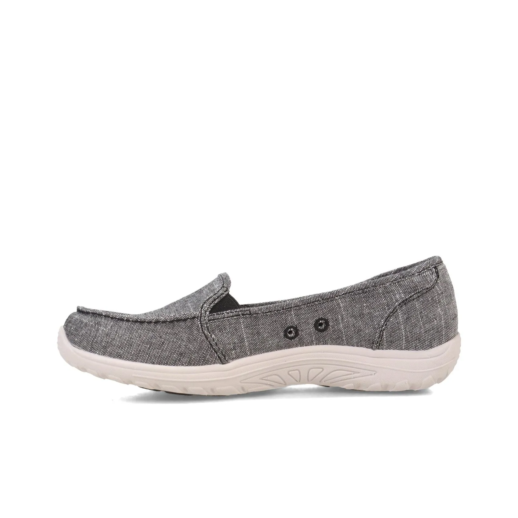 Skechers Reggae Fest Cushioning Wear-Resistant Low-Top Casual Shoes Women's Gray White