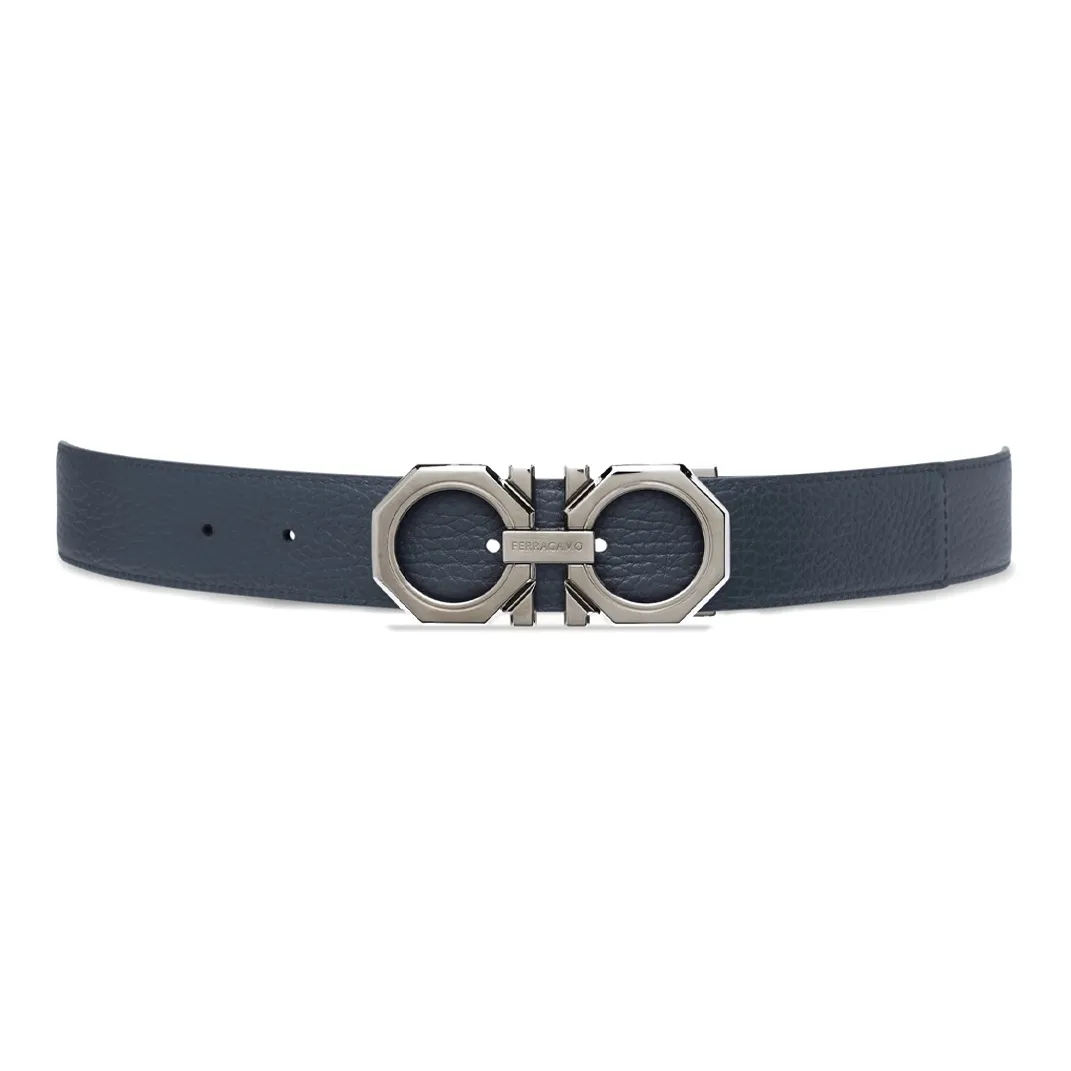 Ferragamo Logo Buckled Reversible Belt