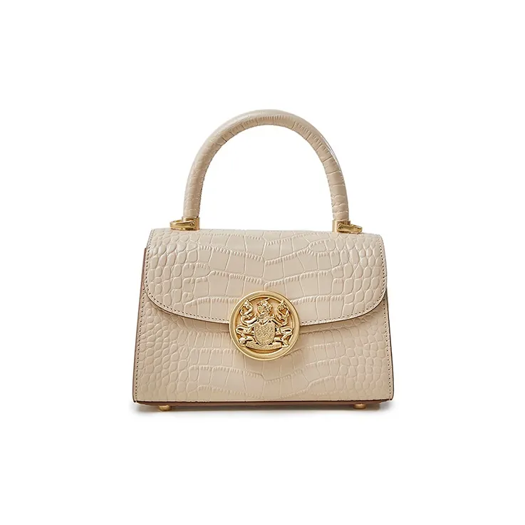 AQUASCUTUM Сумка DUAL PURPOSE из коровьей кожи сумка через плечо женская абрикосовый и серый