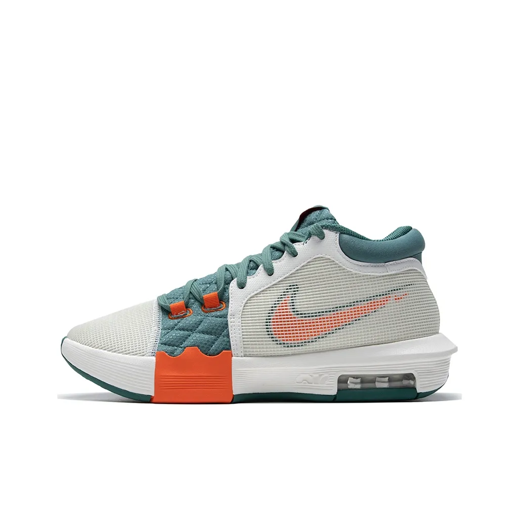 Nike Witness 8 Low Топ Баскетбольные кроссовки Мужской Белый Зеленый Оранжевый