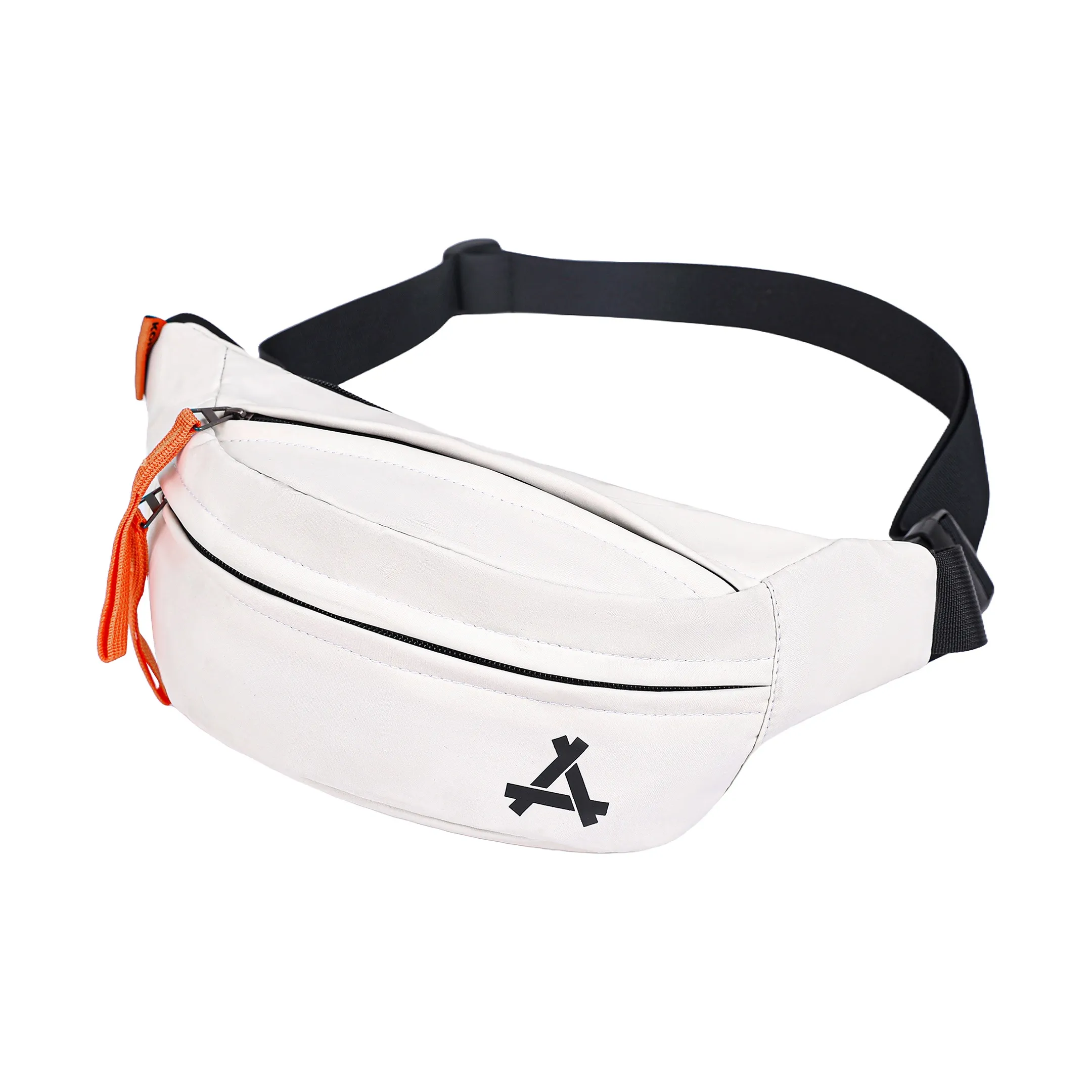 KONADCT Nylon Fabric Crossbody Fanny Pack, Sling Bag Regular Unisex Black/White/Khaki