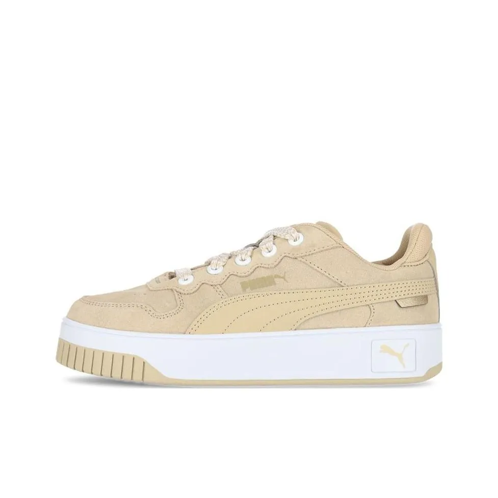 PUMA Carina Street Low Топ Скейтборд Кроссовки Женские Желто-Коричневые