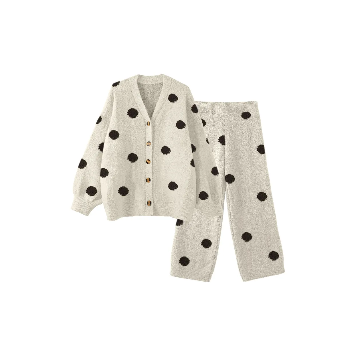 Chun Xi Домашний Костюм Женская Белая с Полка Дот