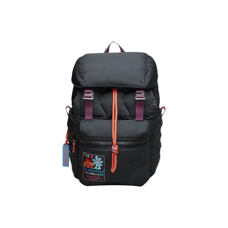 Coachtopia Recycled Polyester Travel Bag Backpack Large Size Unisex Black