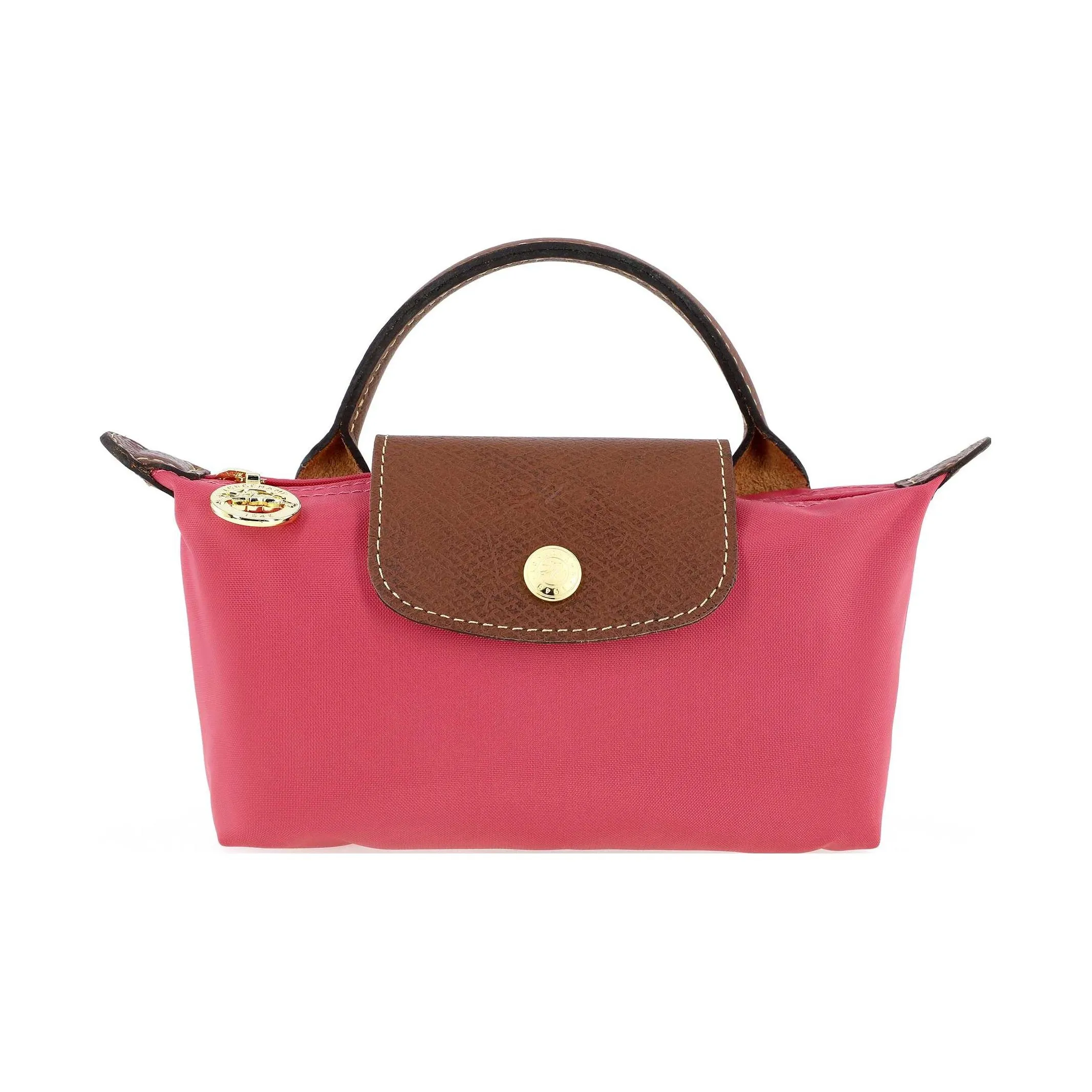 LONGCHAMP Le Pliage Canvas With Leather Trim Canvas Bag Dumpling Bag Handbags Regular Women's Garnet Red