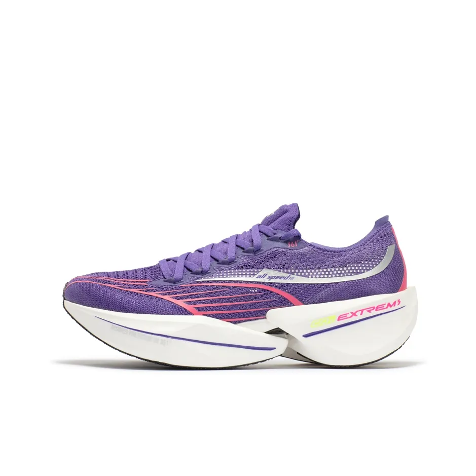 361° Flying Future Cushioning Anti-Slip And Wear-Resistant Lightweight Rebound High-Top Running Shoes Unisex Purple