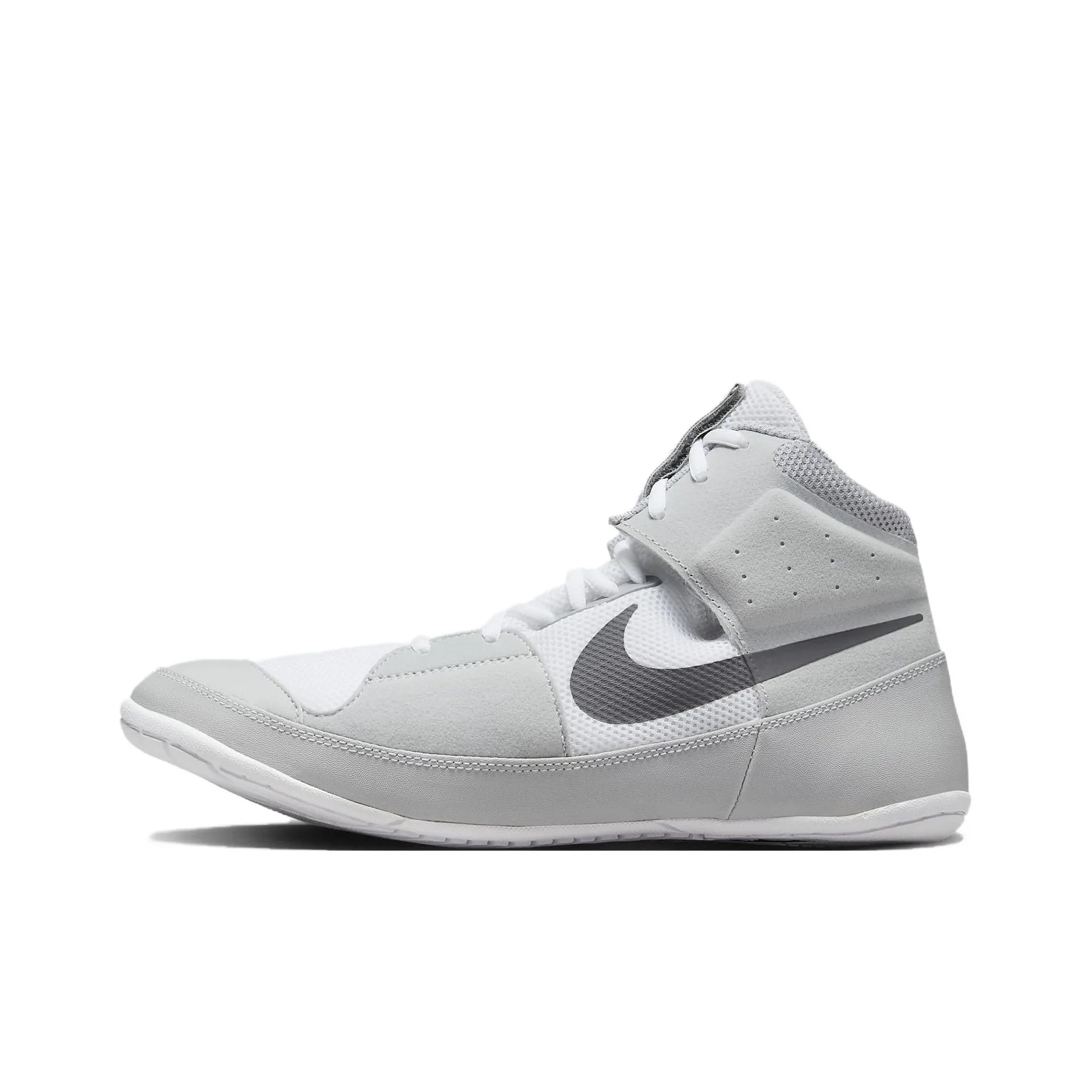 Nike FURY противоскользящие устойчивые к истиранию высокие кроссовки для тренировок унисекс серо-белые