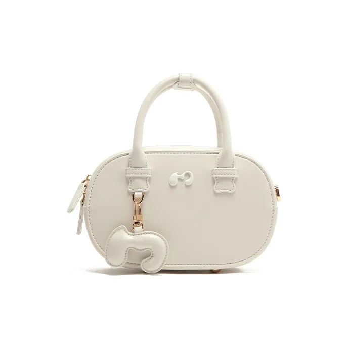 MICOCAH ПУ (полиуретан) Сумка Сумка через плечо Сумка через плечо Стандартная Женская Белый эвриалы Шоколад Бобовый Использованный Черный