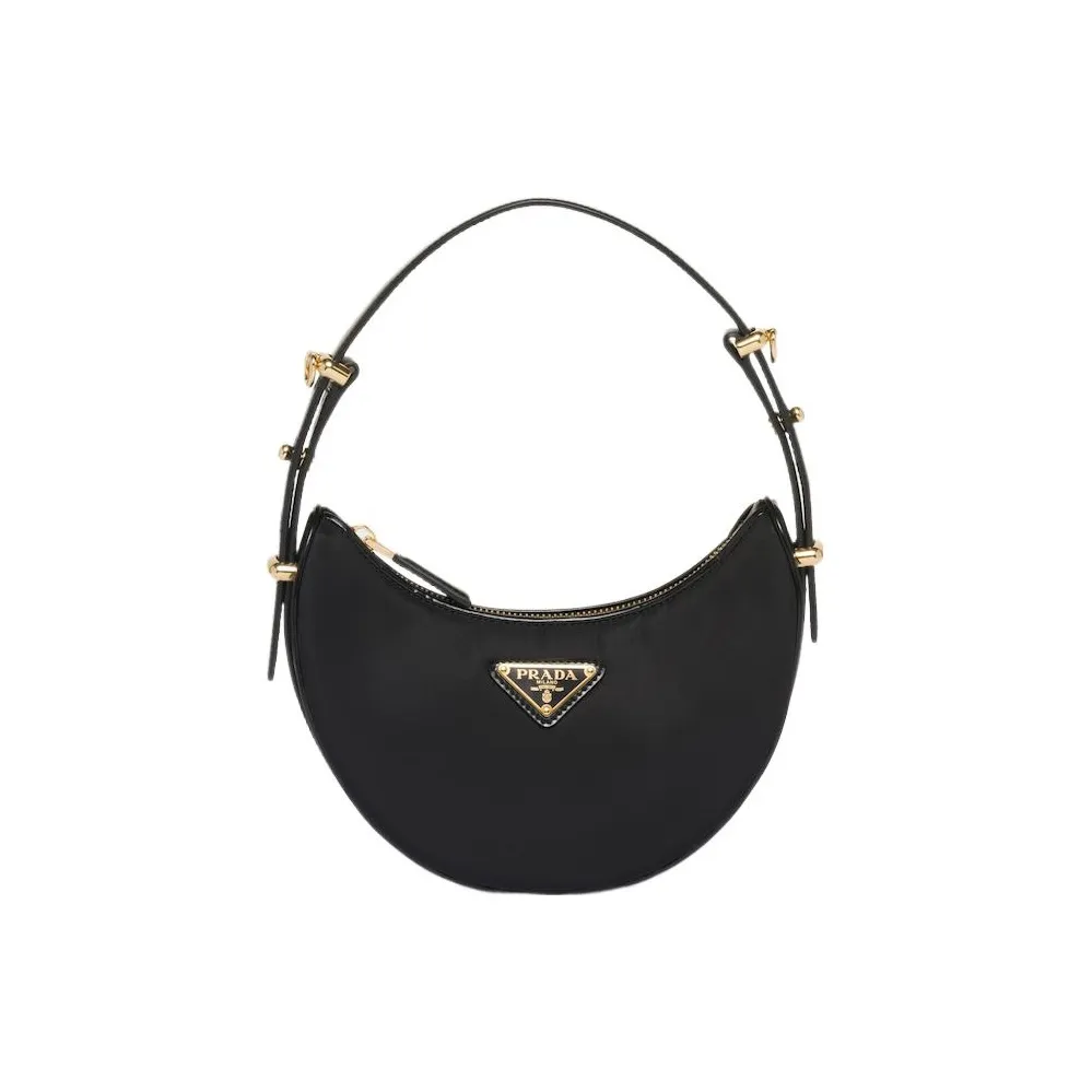 PRADA Arque Recycled Nylon Handbag, Shoulder Bag Mini Women's Black