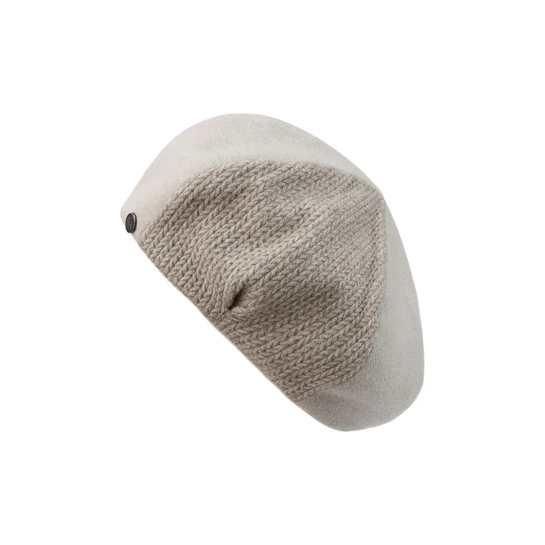 MARJAKURKI Blend Beret Shopping Bag Atmosphere Advanced Ash Gray Square Round Face Big Head Circumference Women's