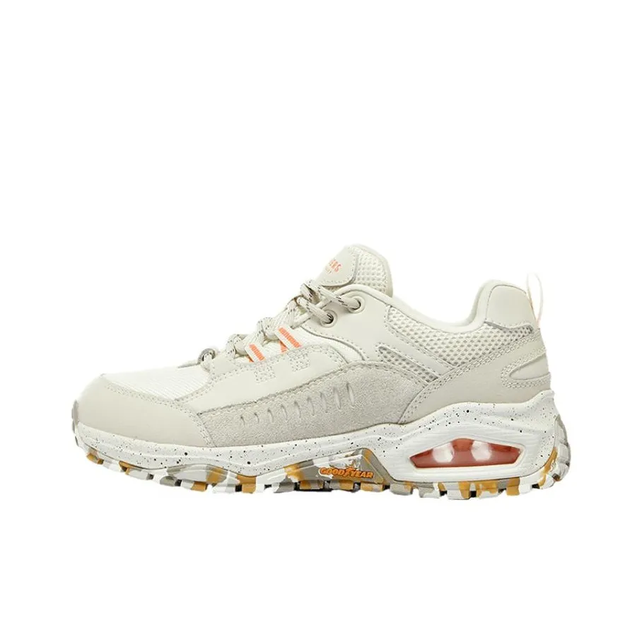 Skechers Street Амортизация Износостойкие Низкие Кроссовки для Бега Женские Экрю