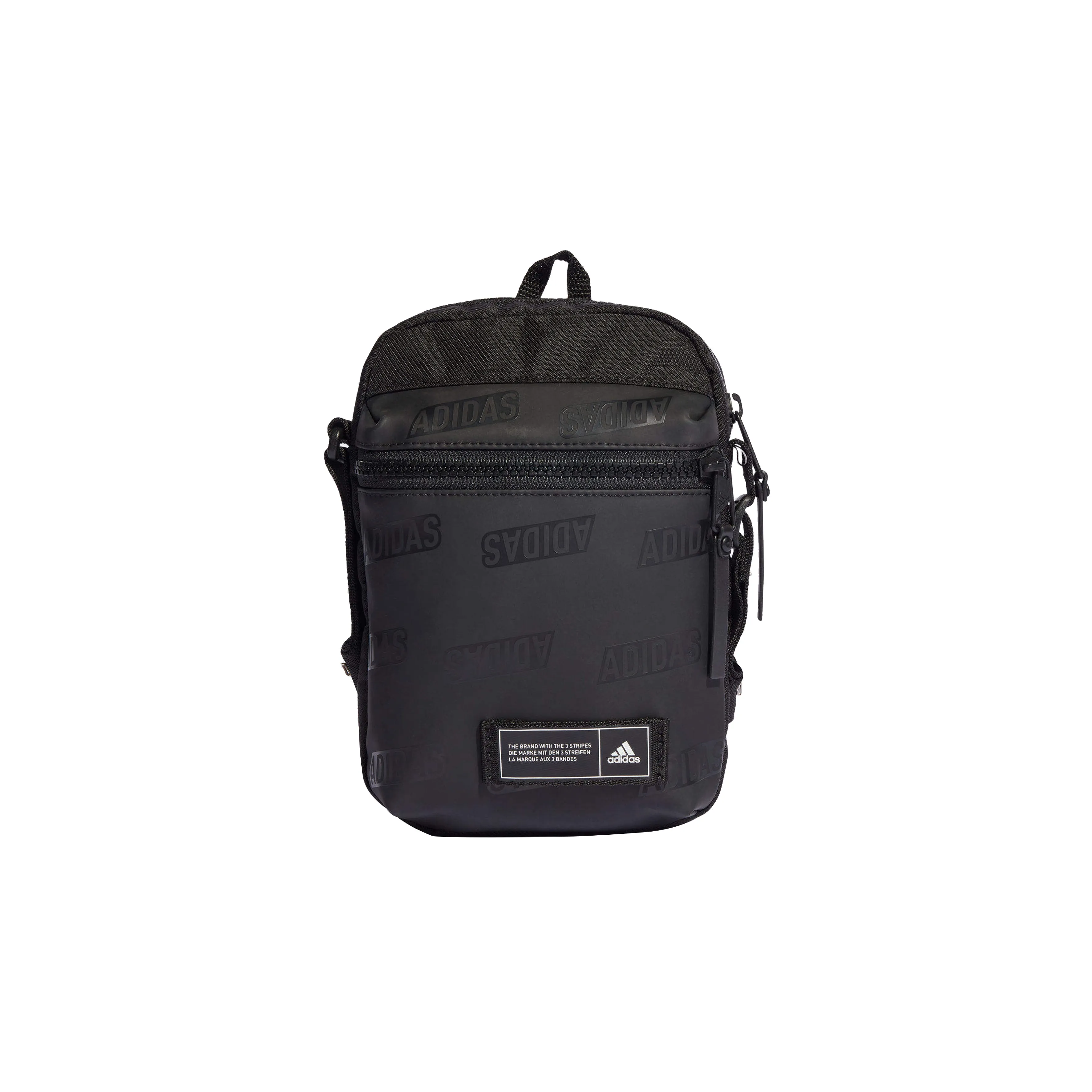 Adidas Eco friendly Polyester Fiber Flat Woven Fabric Shoulder Bag, Crossbody Bag Regular Unisex Black