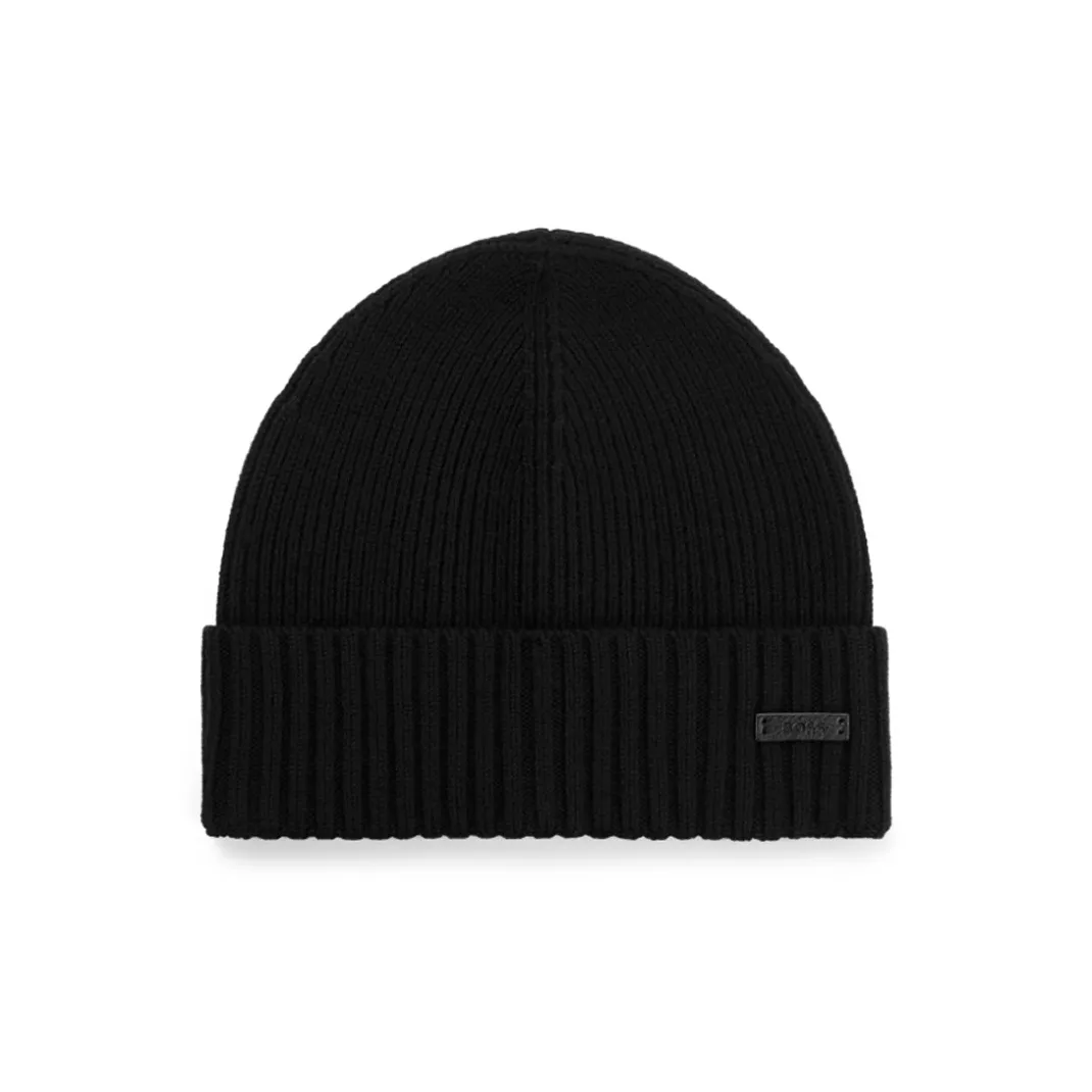 Hugo Boss Новая шерсть Шапки-бини Мужской Черный