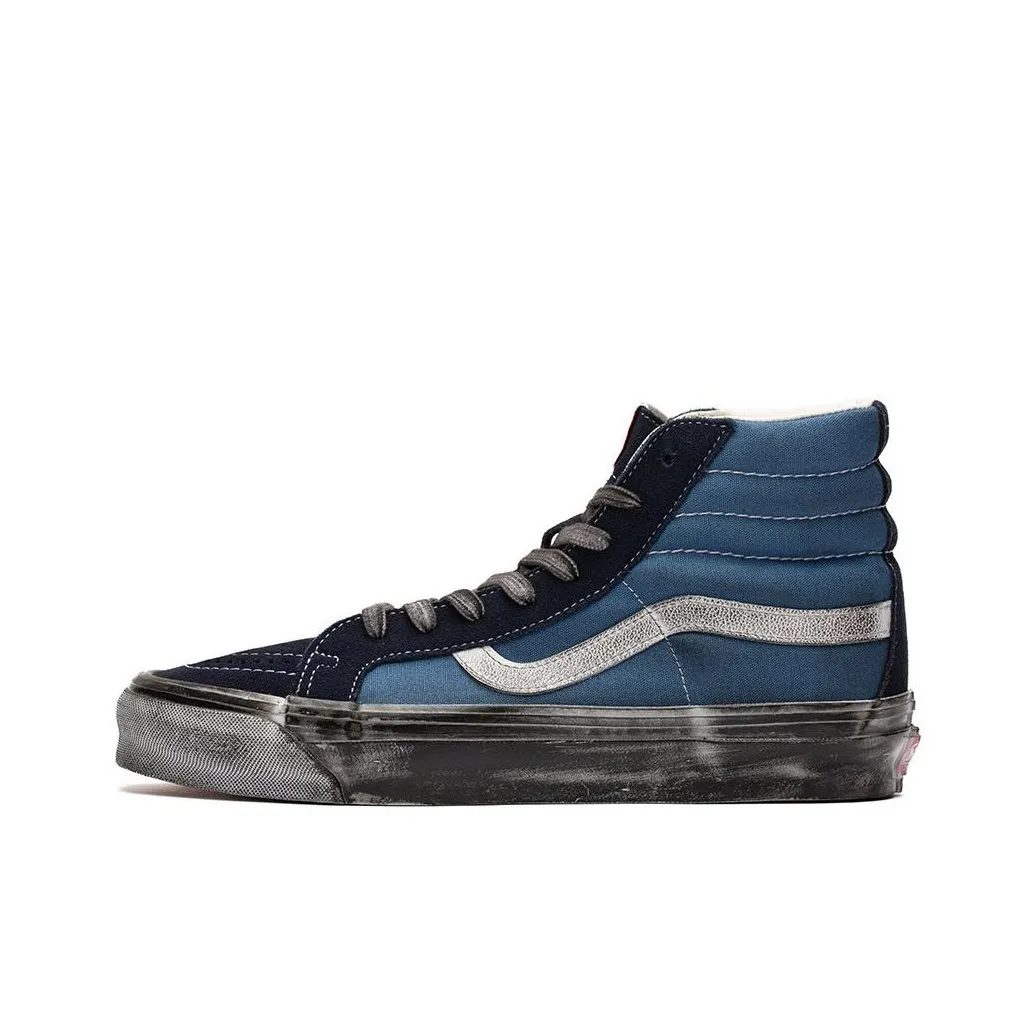 Vans Vault Ua Og Sk8 Hi Lx Stressed Navy Blue