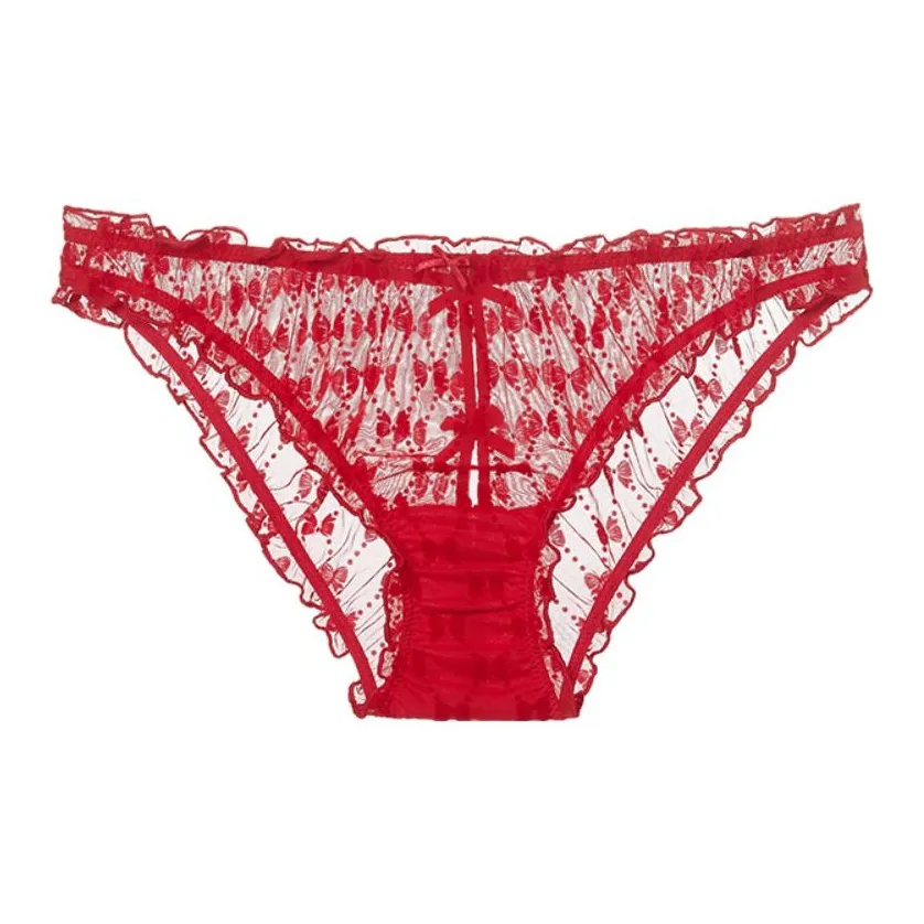 Victoria's Secret Трусики-бикини Женские 1 Пачка Красный Бабочка С принтом