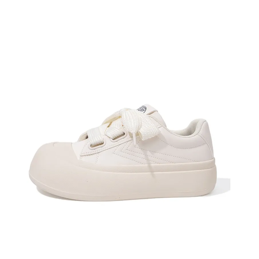 Feiyue Anti Slip Wear Resistant Low Top Skateboard Shoes Women's Beige