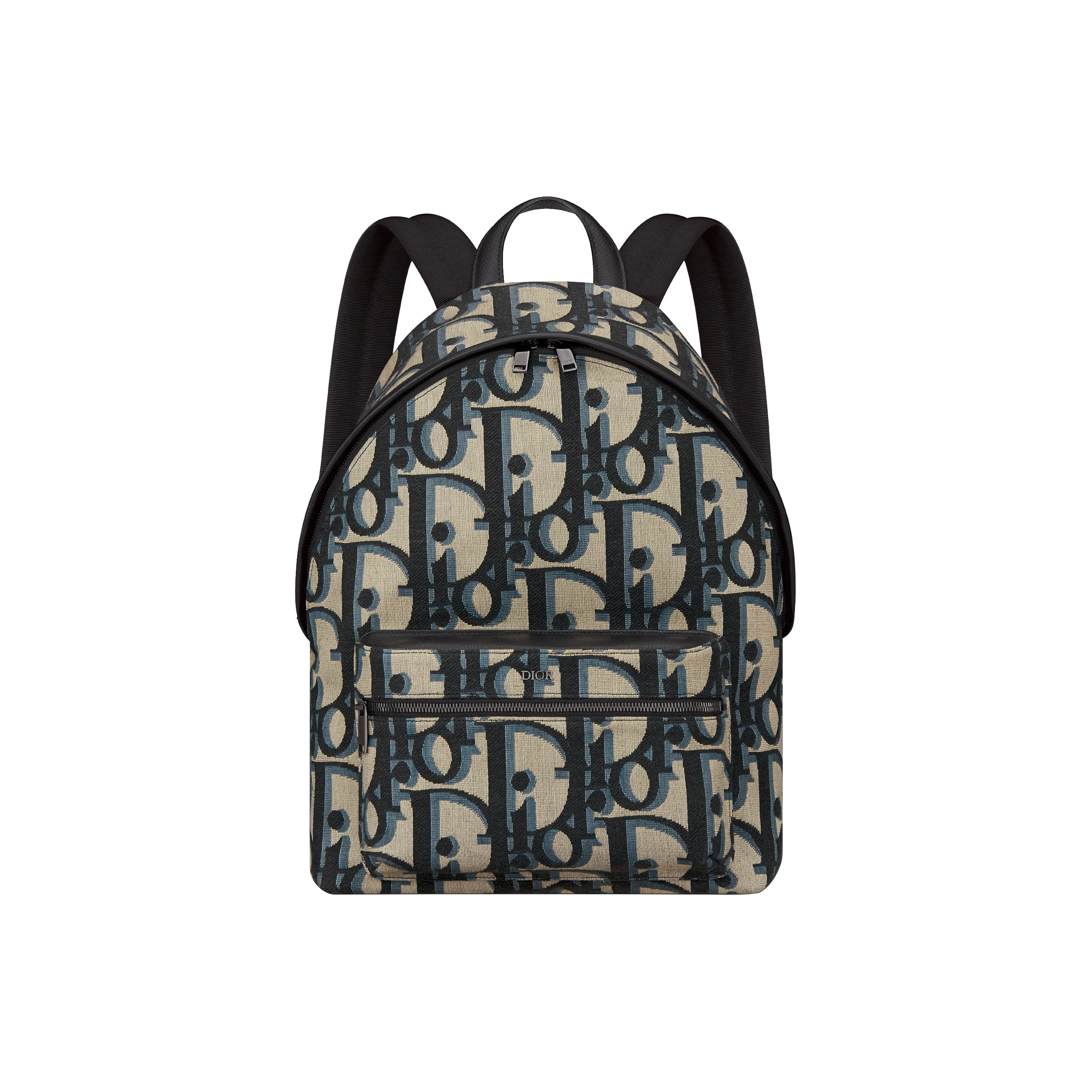 DIOR Smooth Cow Leather Detail Backpack Men's Beige & Black