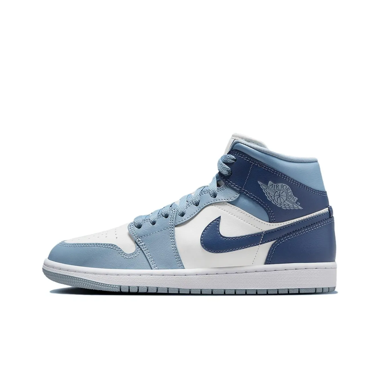 Air jordan autographed 1 Mid Sail Diffused Blue Women's