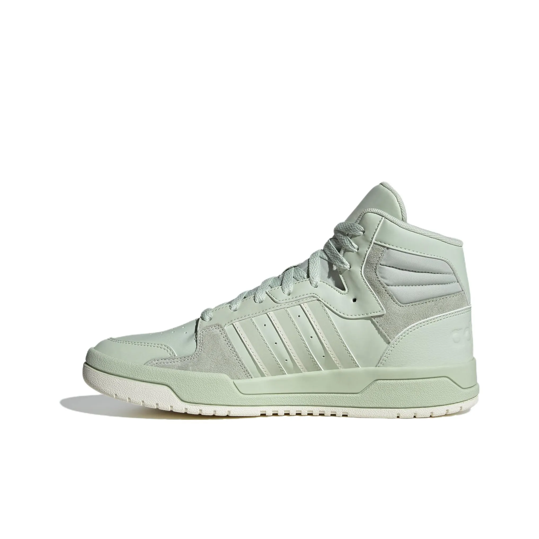 Adidas Neo Entrap Mid Anti Slip Wear Resistant Mid Top Skateboard Shoes Unisex White Green