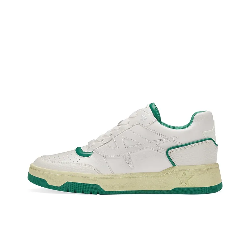 Пепельный Blake Collection Low Топ Скейтборд Кроссовки Унисекс Белый Зеленый