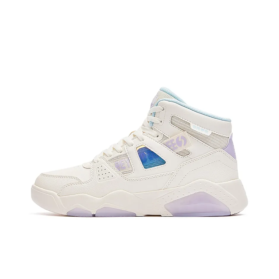 361° Warm High Top Skateboard Shoes Women's Feather White/Hyacinth Purple