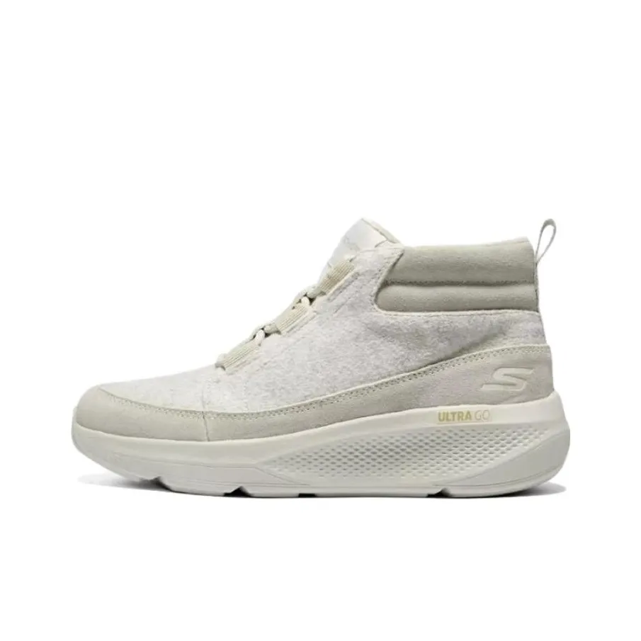 Skechers Амортизация Износостойкие Высокие Кроссовки для Беговых Повседневных Занятий Женские Бежевые