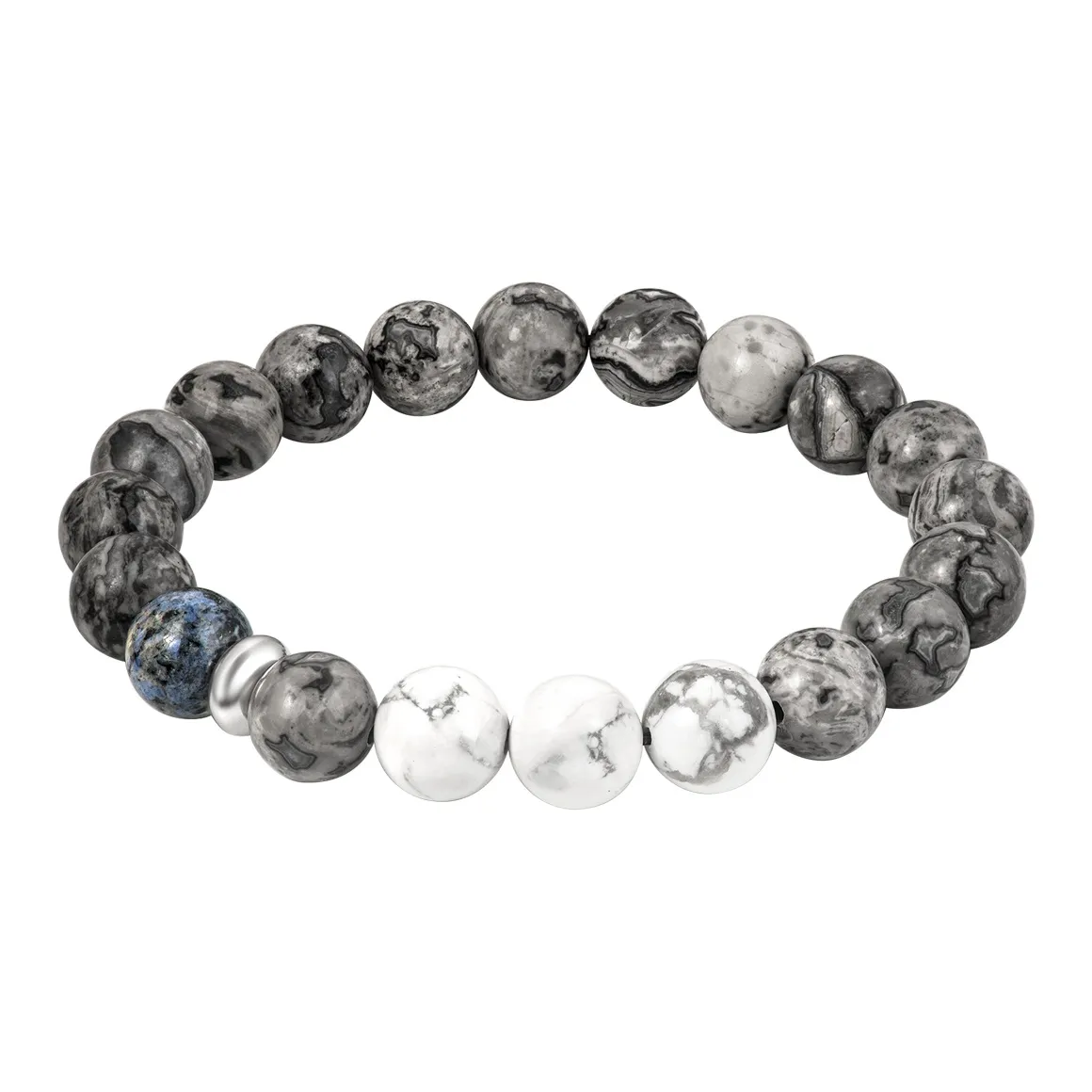 SIMPLE JOYS Камень с картой Белая бирюза Браслеты Унисекс