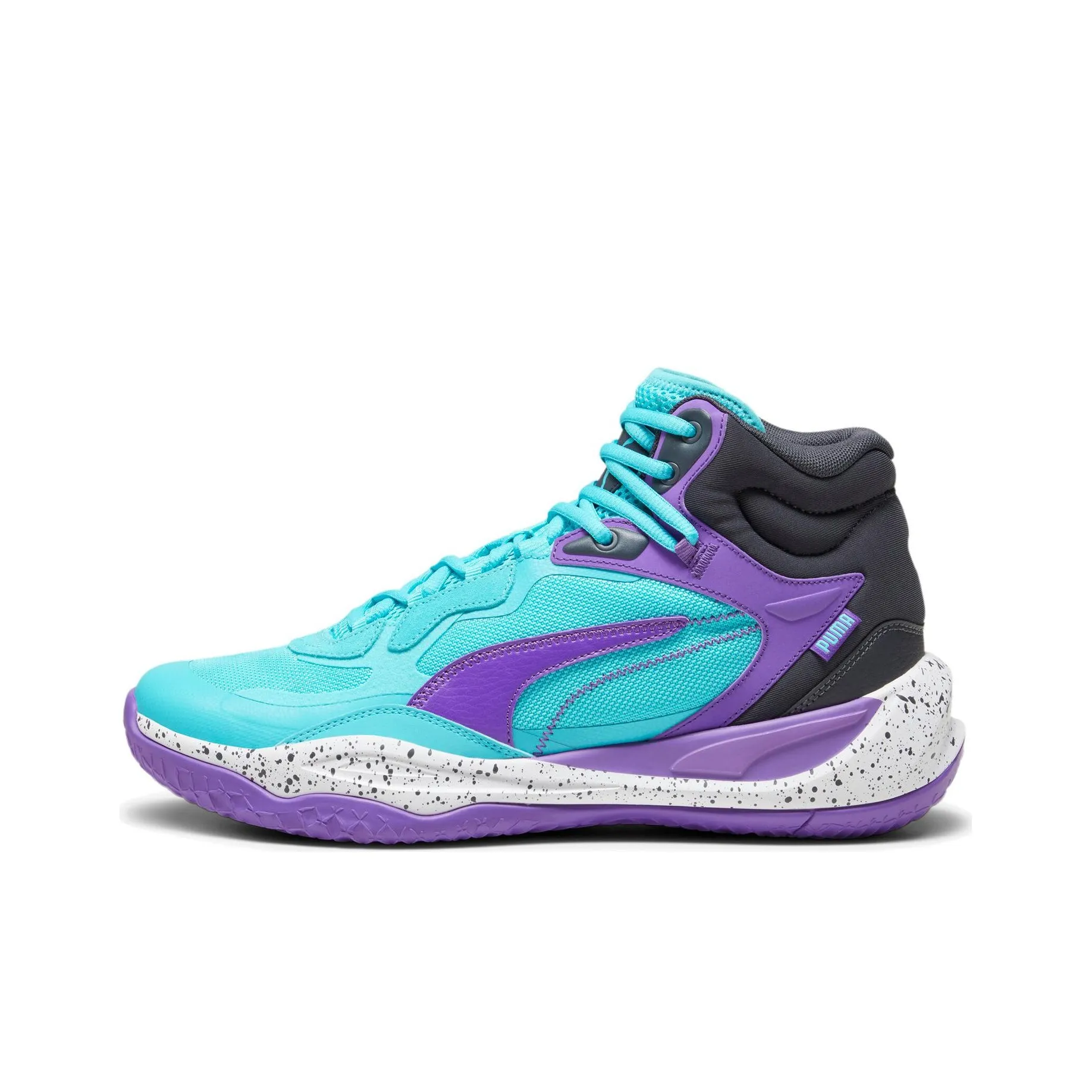 PUMA Playmaker Амортизация и Дышащий Высокий Топ Баскетбольные Кроссовки Мужские Синий-Фиолетовый