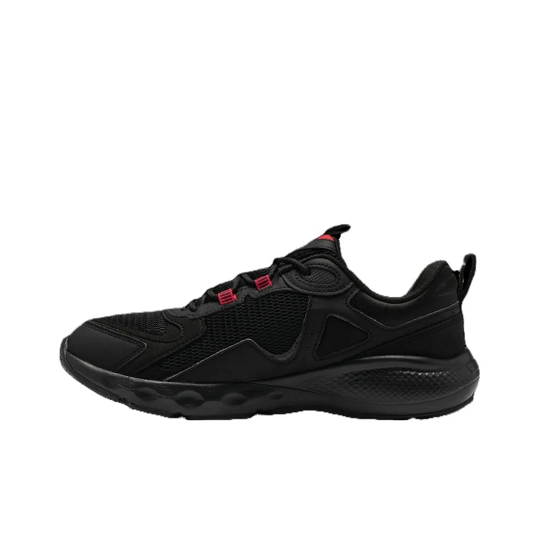 Under Armour Cushioning Wear Resistant Low Top Casual Running Shoes Men's Black