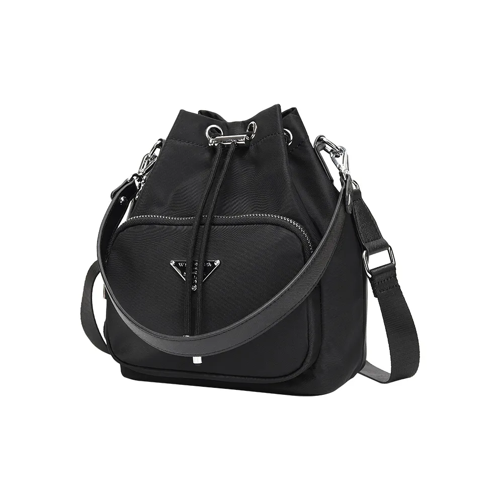 WOLFREALM Нейлоновая ткань Сумка через плечо Сумка на плечо Женская Черная