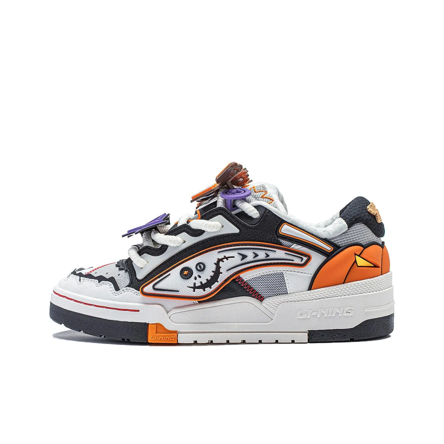 LINING Journey V2 Skateboard Shoes Men's Low Top Ecru/Black/Gray