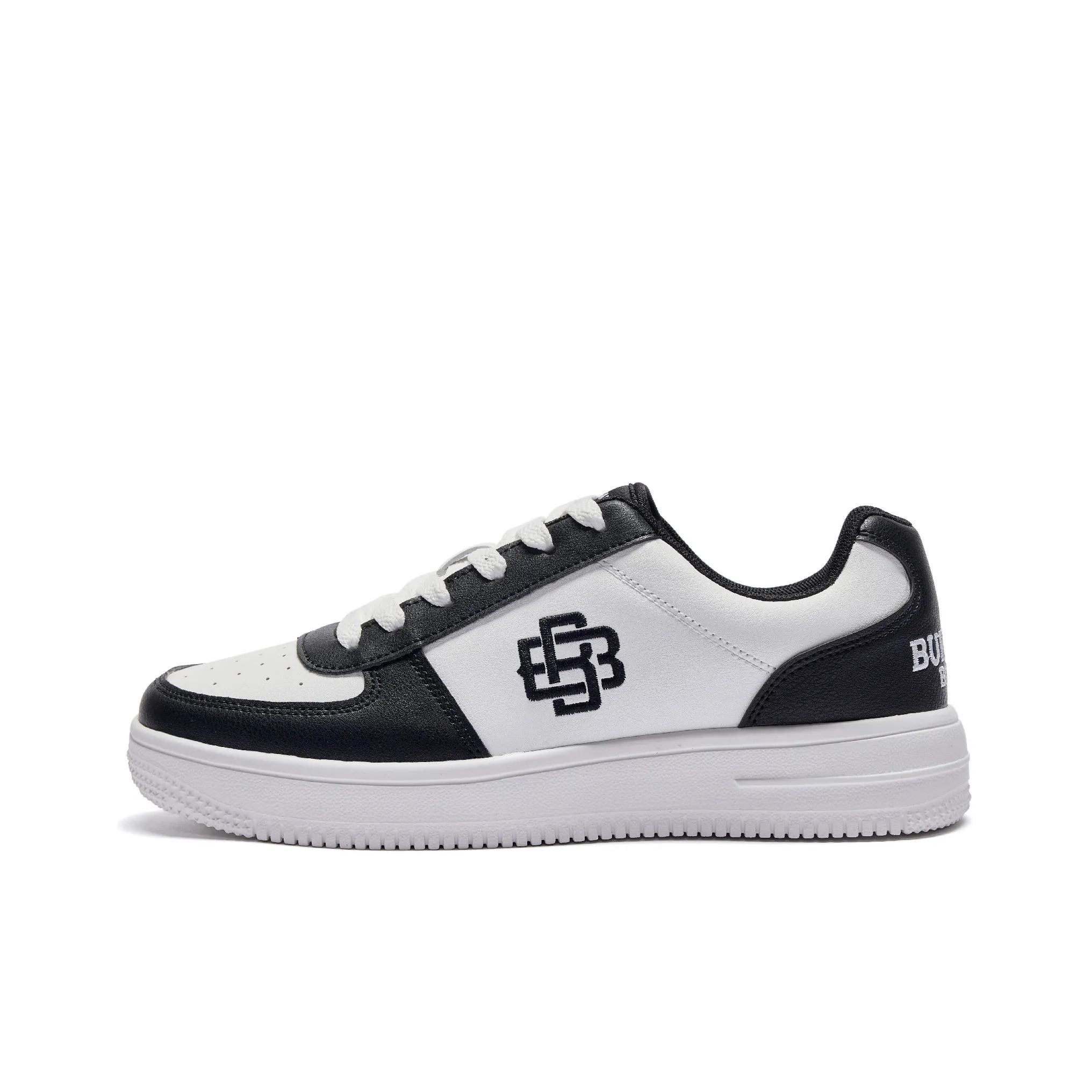 BUFFALO BOUND Wear Resistant Breathable Slip Resistant Low Top Sports Skateboard shoes stampa Unisex White Black