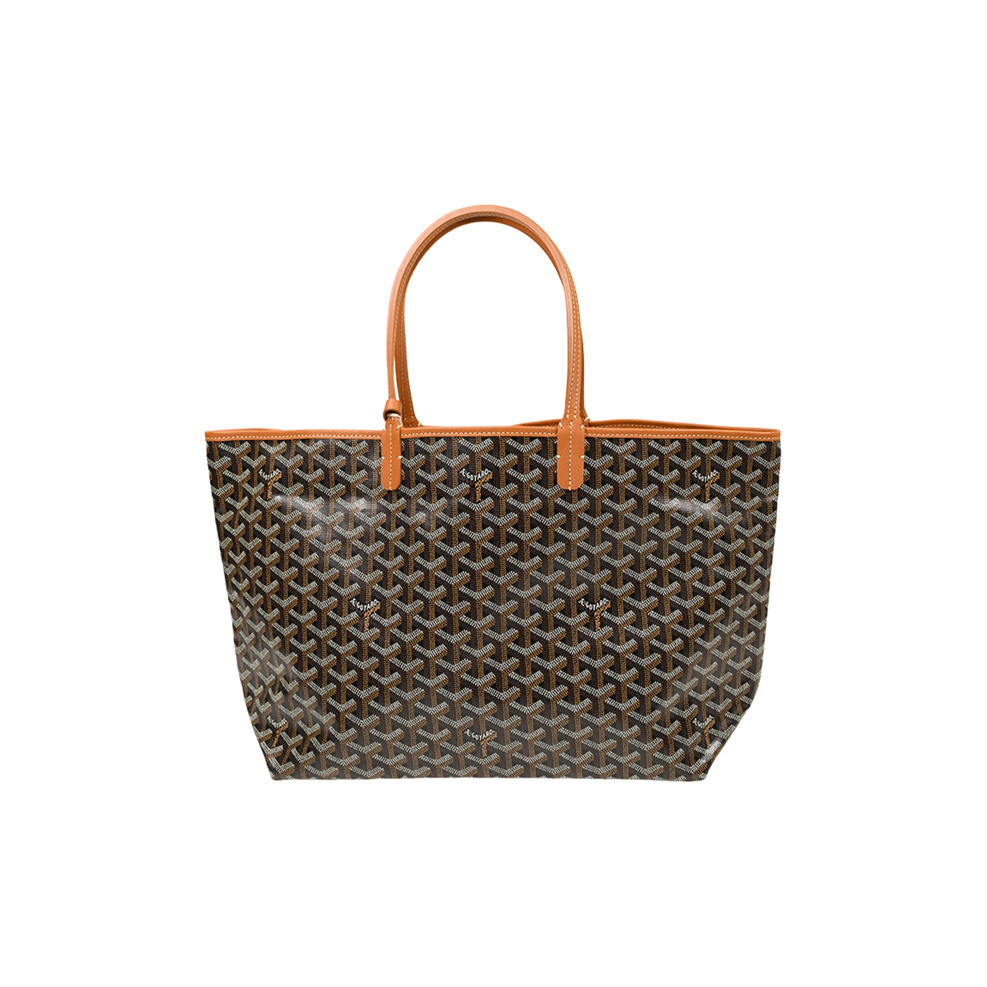 GOYARD Saint Louis PVC Dog's Teeth Tote Bag, Shopping Bag, Handbag Trumpets Women's Coffee