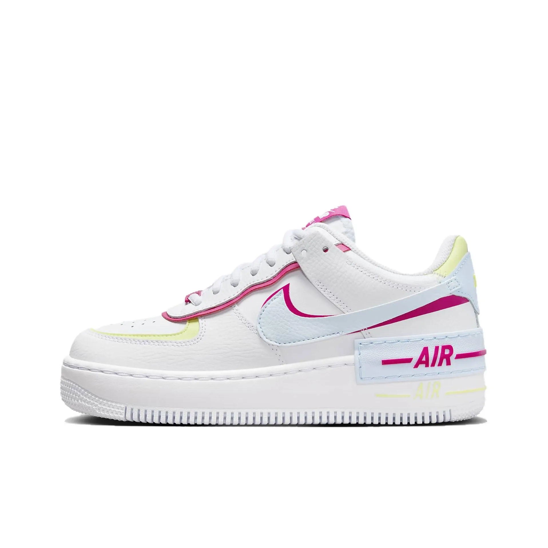 Nike Air Force 1 Shadow White Blue Tint Fireberry Women's