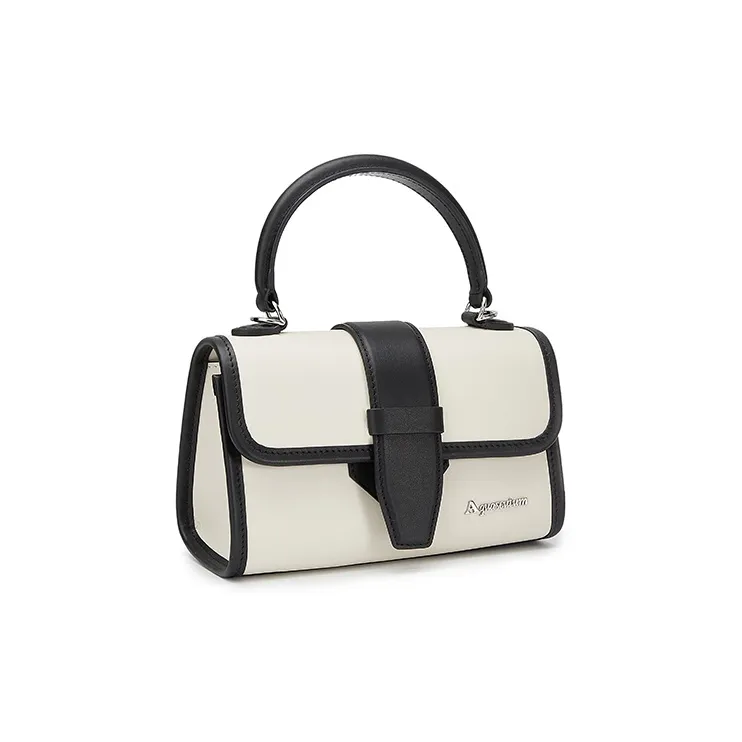 AQUASCUTUM Сумка из коровьей кожи DUAL Use Сумка Сумка через плечо Сумка через плечо Средний Женская Черный Белый