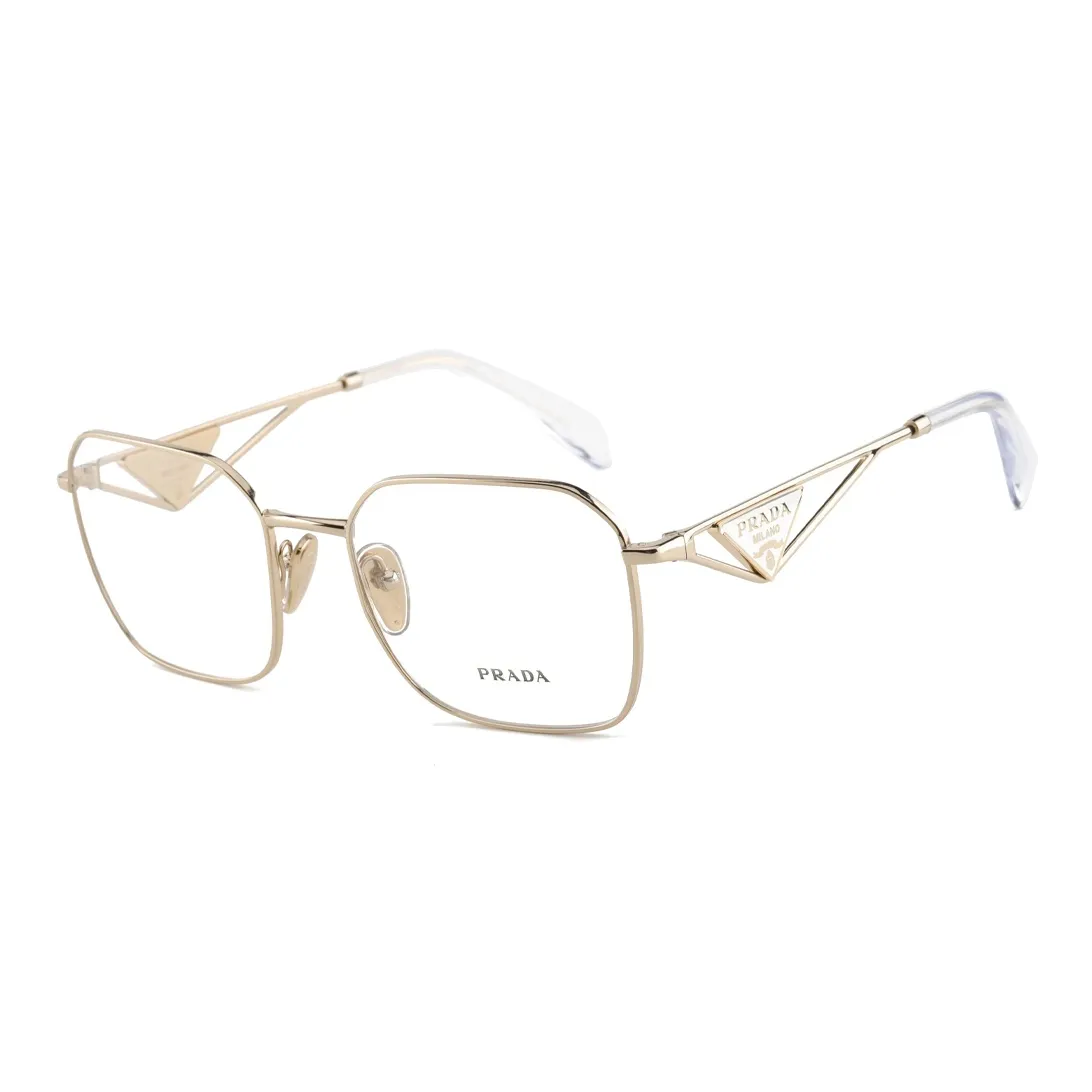 PRADA Металл Нерегулярная форма Оправы для очков Женские Золото