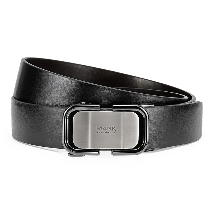 FAIRWHALE Alloy Cowhide Leather Belts Men's Width 3.5CM