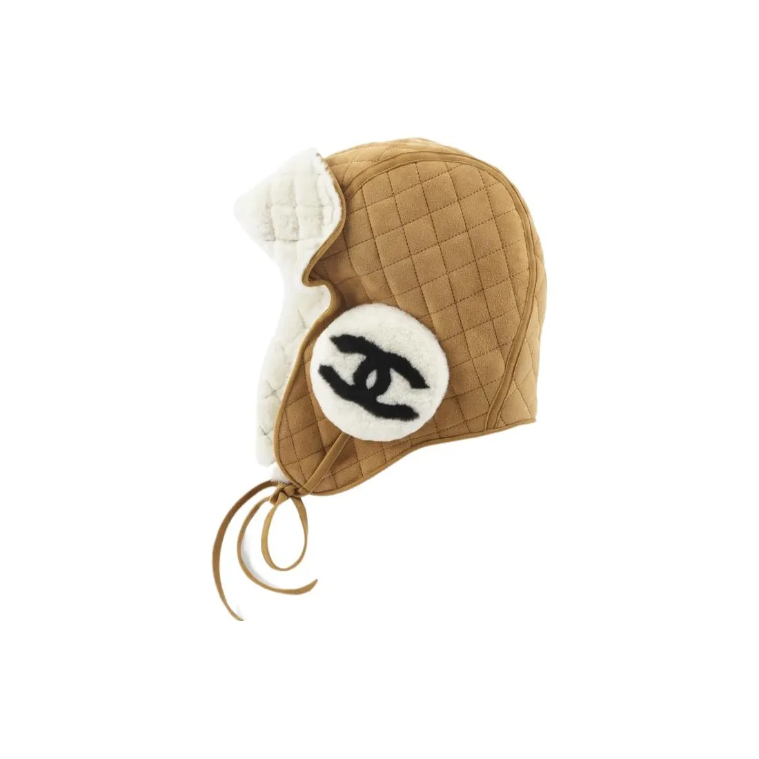 CHANEL Lambskin Trapper Hats Women's Brown
