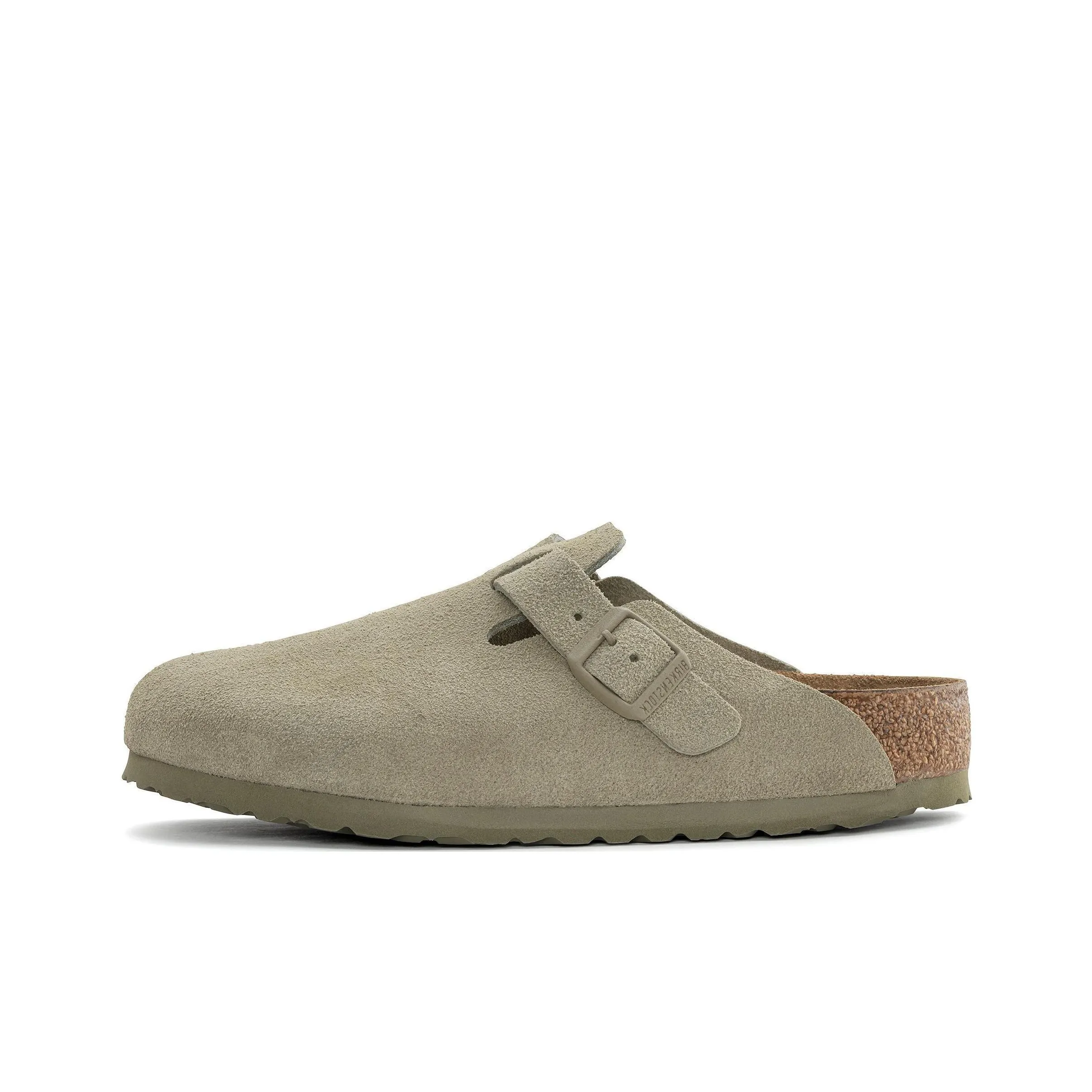 Boston Birkenstock Suede Leather 'Faded Khaki'