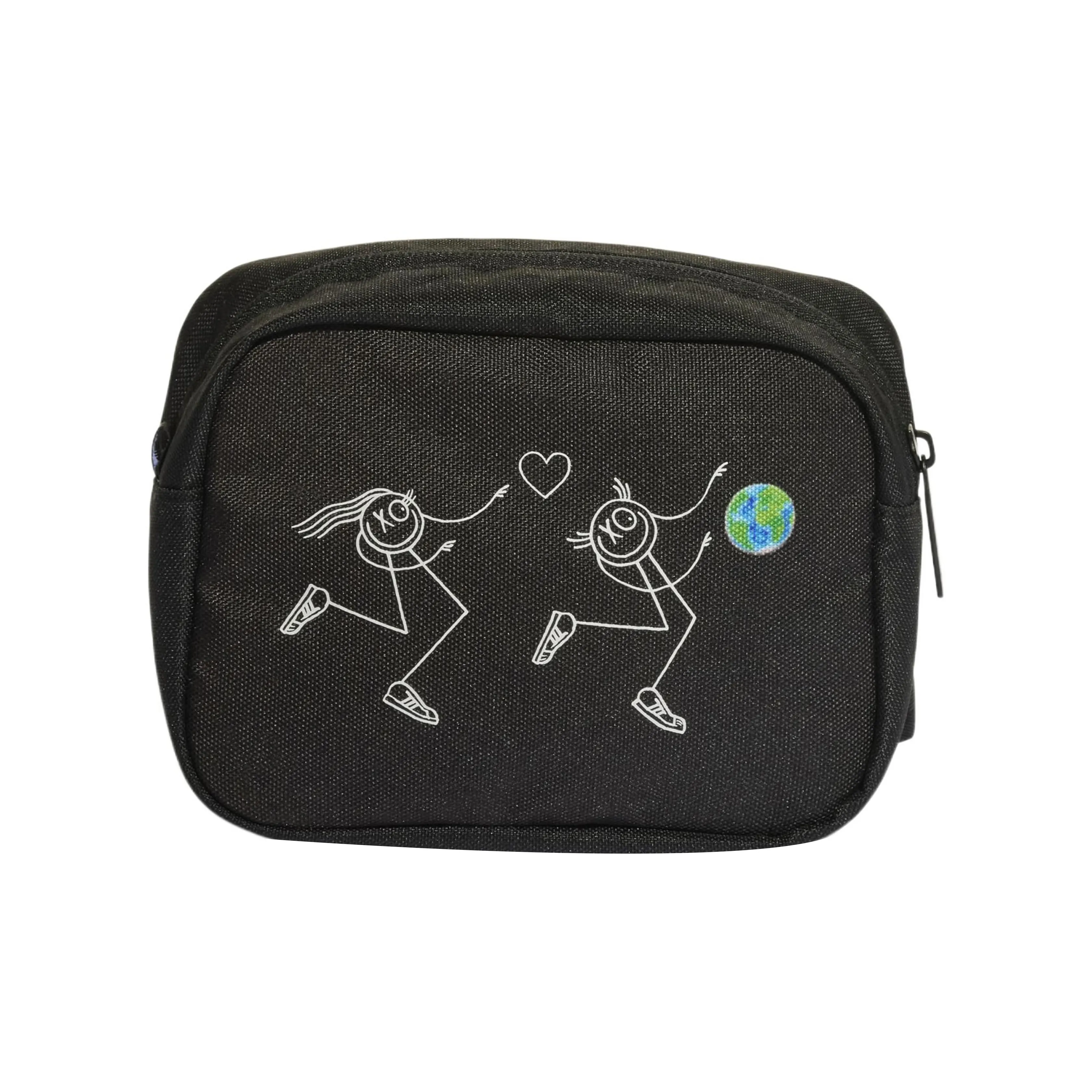 Adidas Originals ANDRÉ Collaboration Recycled Polyester Plain Weave Fabric Fanny Pack Backpack Regular Men's Black