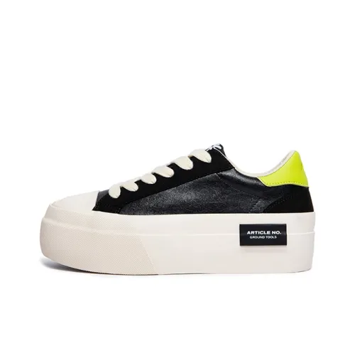 ARTICLE NO. Кроссовки для скейтбординга Low Top Неоновый зеленый и черный Унисекс