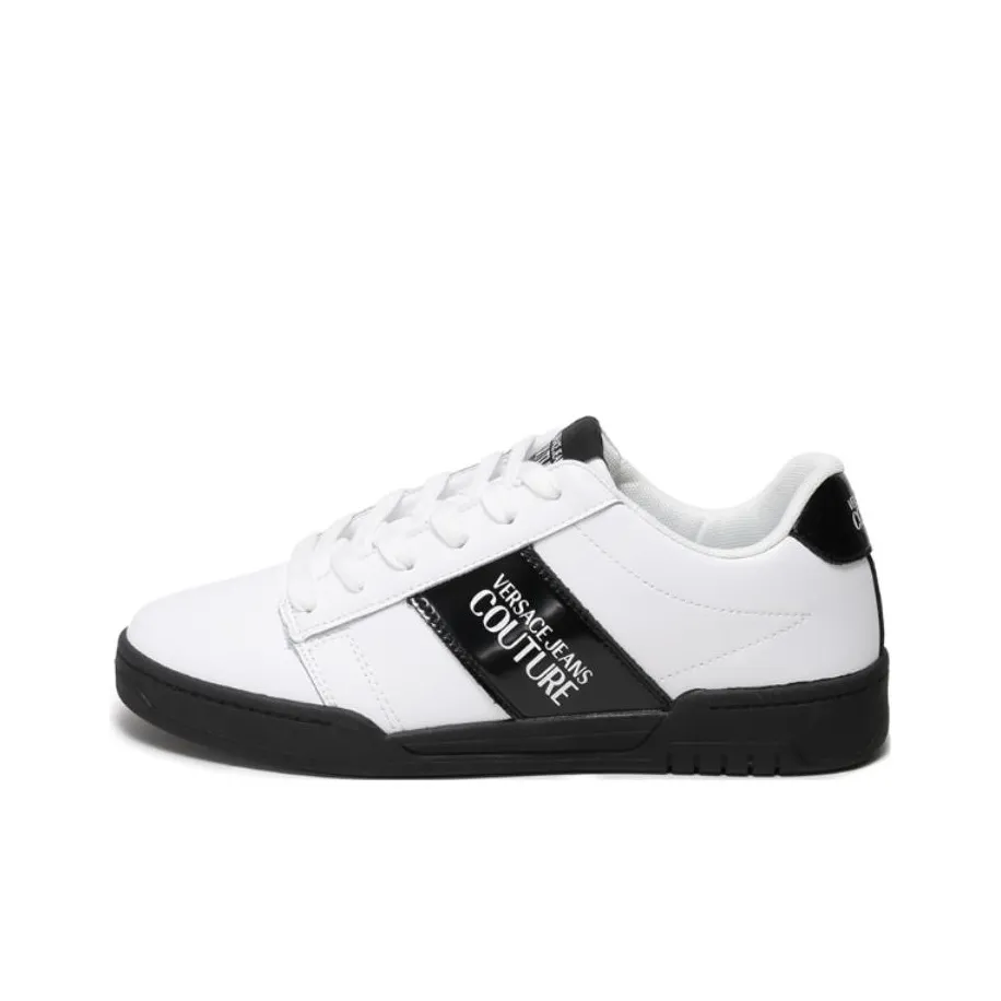 VERSACE JEANS Couture Низкие кроссовки для скейтбординга топ 3,5 см мужские белый и черный каблук TAB