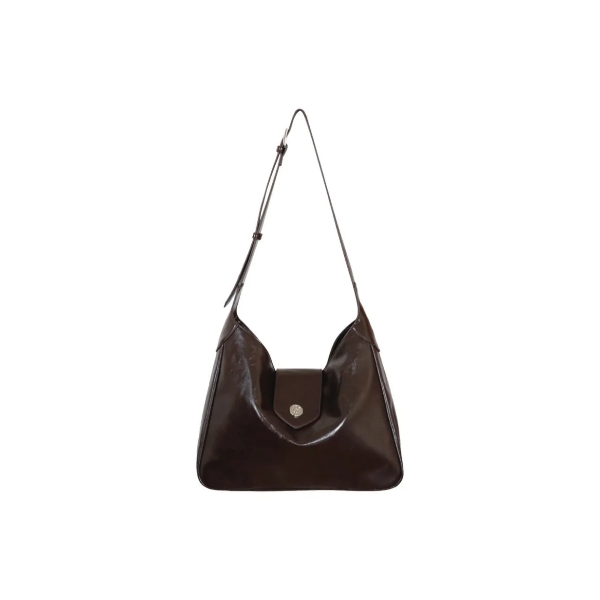 NOMK PU Shoulder Bag, Crossbody Bag, Tote Bag Women's Black/Dark Brown