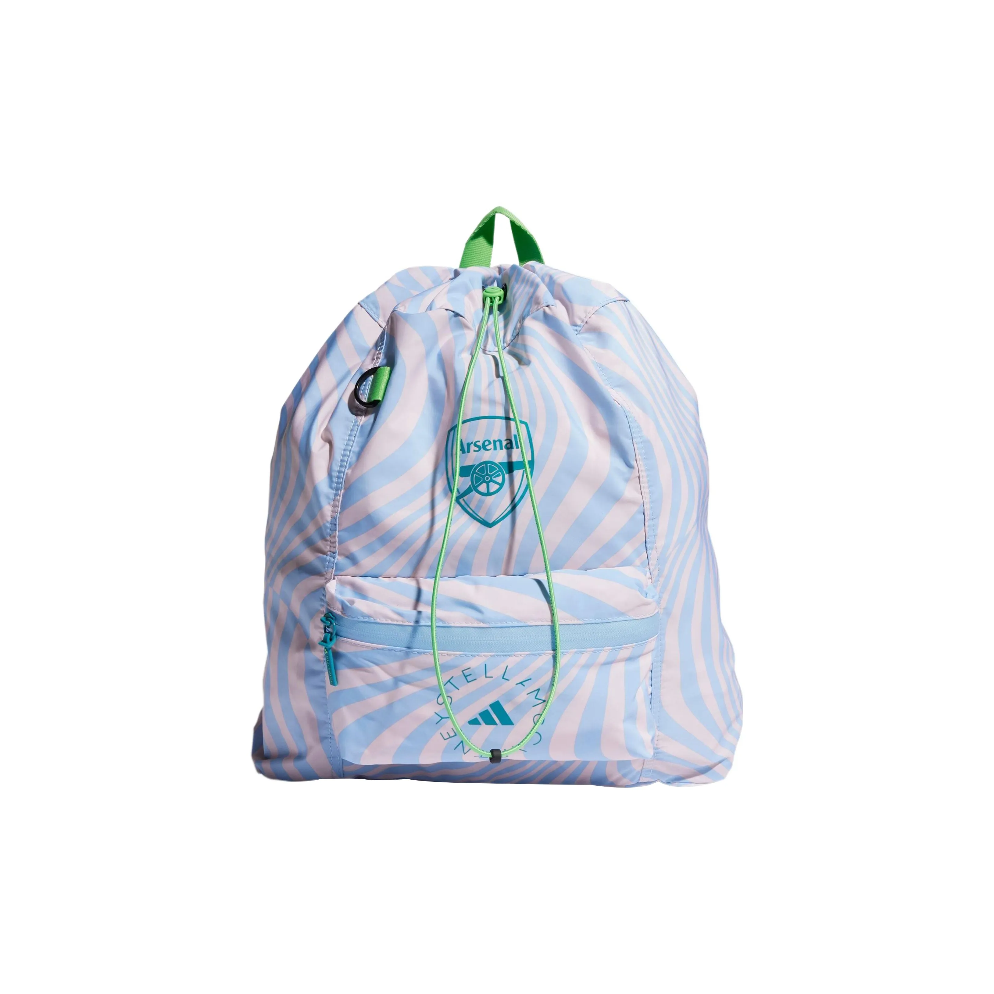 Adidas Arsenal Collaboration Polyester Gym Bag Large Size Women's Semi Gloss Green & Bay Blue