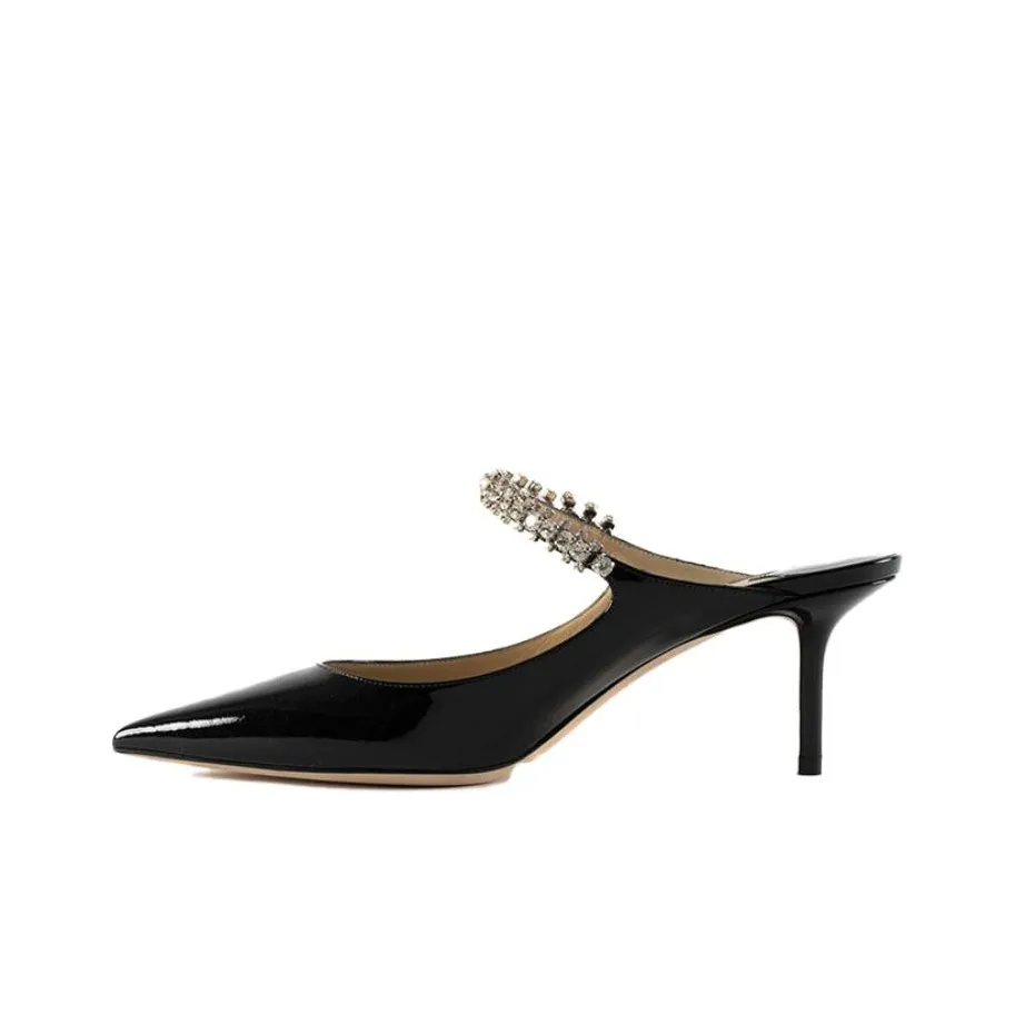 Jimmy Choo Bing Closed Toe Slippers 6.5cm Women's Black