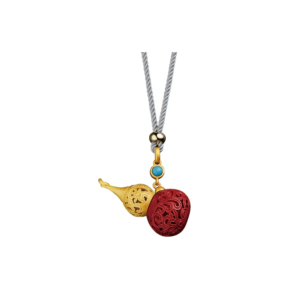 Moonstone Edge Reconstructed Cinnabar Jade Necklaces Unisex