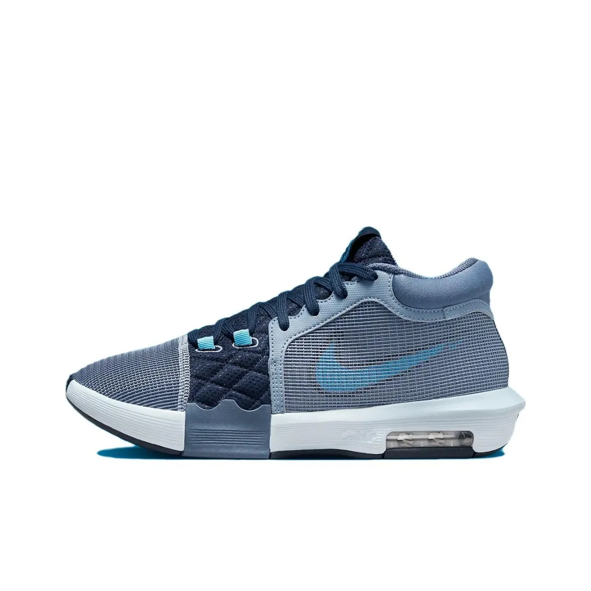 Nike Witness 8 Basketball Shoes Men Low Top Gray Blue White