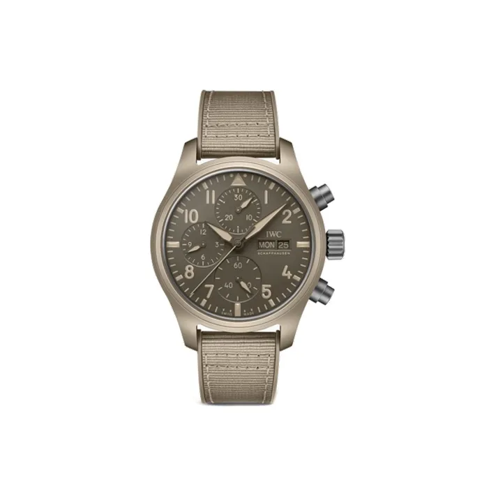 IWC PILOT Collection Automatic Mechanical Movement Men's Watches Watch 41.9mm Gray Dial Ceramic Watch Case Rubber Strap