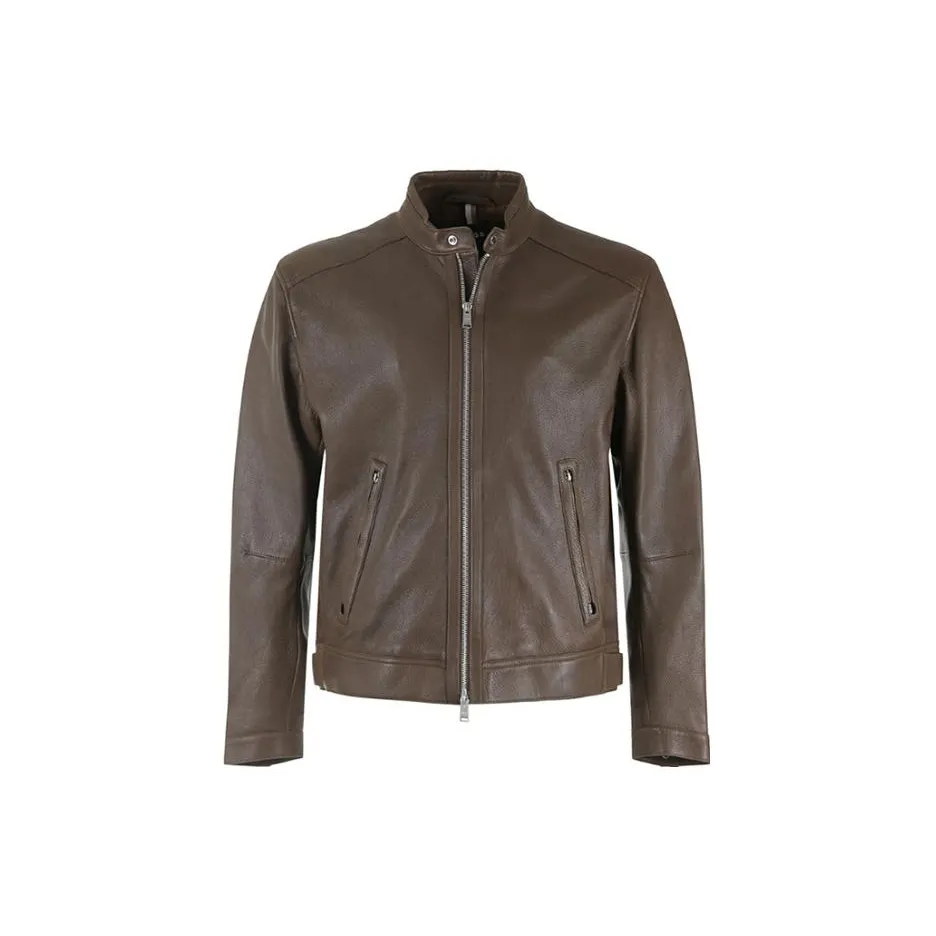 HUGO BOSS FW23 Leather Jacket Men's